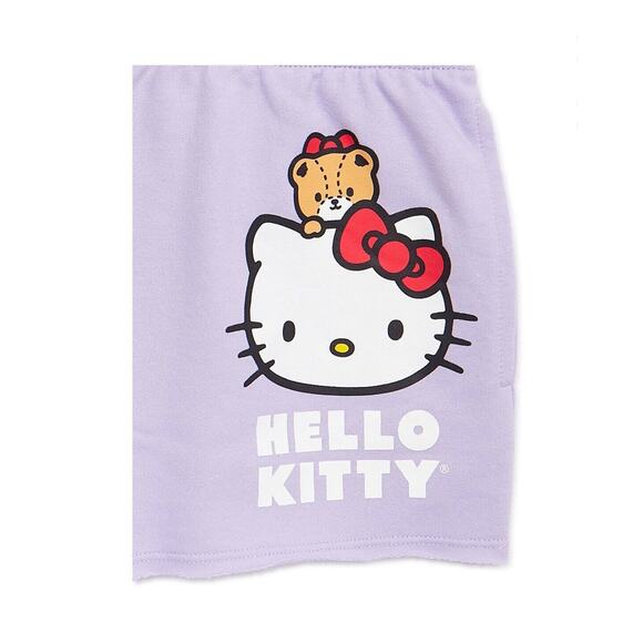 Sanrio Hello Kitty Tiny Chum Purple T Shirt Shorts 2 Piece Outfit Set Size M 7/8 - Picture 6 of 12